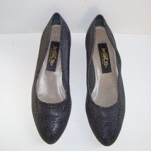 West 31St  Grey Leather Wedge Shoes size 6.5